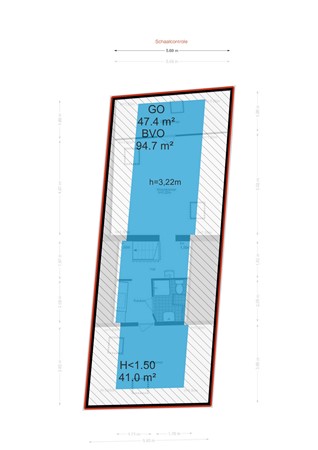 Floorplan - Breestraat 54E, 2311 CS Leiden